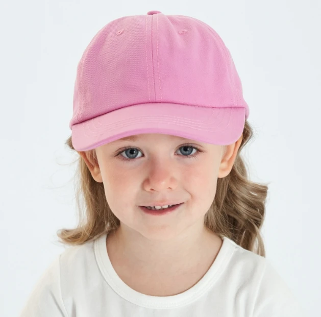Yiwu Yiyuan Garment Casual all-in-one cap sun hats for kids sunbonnet pink kids hat girls polyester children baseball caps