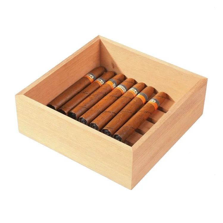 Wholesale Unfinished Empty Cigar Boxes Customizable High Quality Solid Wood Storage Boxes