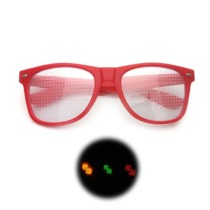 2022 new spot fireworks glasses diffraction dollar special effects optical mirror dance party 3d glasses fireworks