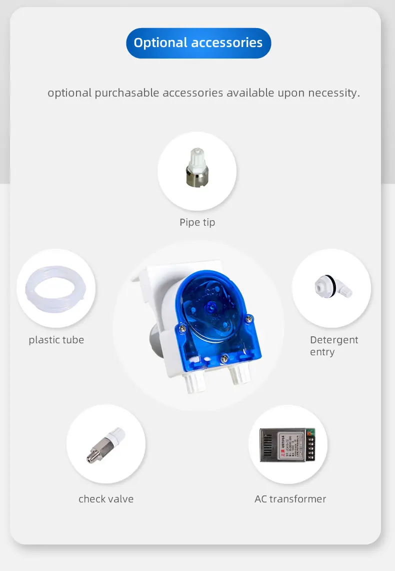 Laundry Dispenser Peristaltic Pump Dispenser Asserrories