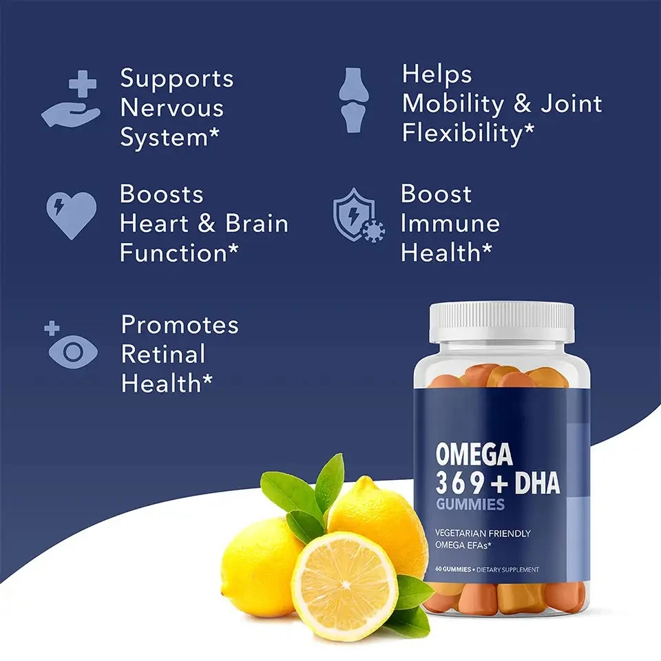 OEM/ODM Immune Support Fish Oil Omega 3 gummies EPA DHA Omega 3 Gummies