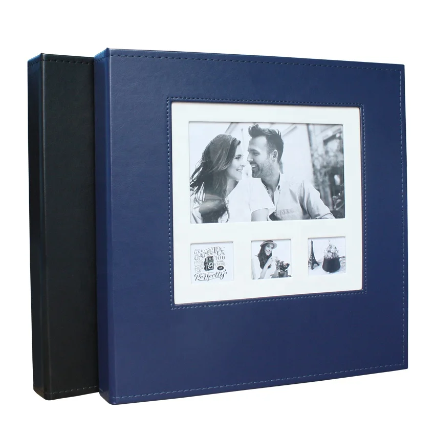 2020 Новое поступление, кожаный фотоальбом, самоклеящийся лист, сделай сам, семейный фотоальбом для скрапбукинга, 315*325 мм, окно, Обложка, альбом для фотографий