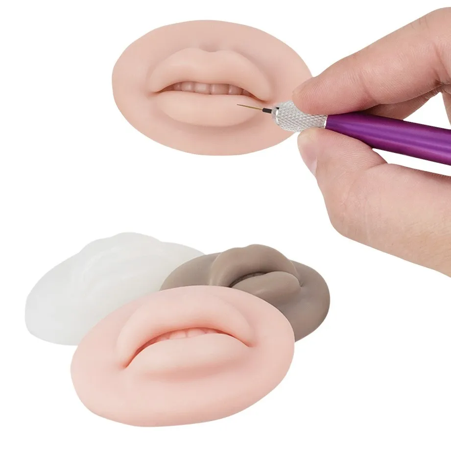 Realistic 3d Lip Open Mouth Practice Silicon Skin Lips Tattoo Practice Skin Artists Human  Microblading  Training Accessories
