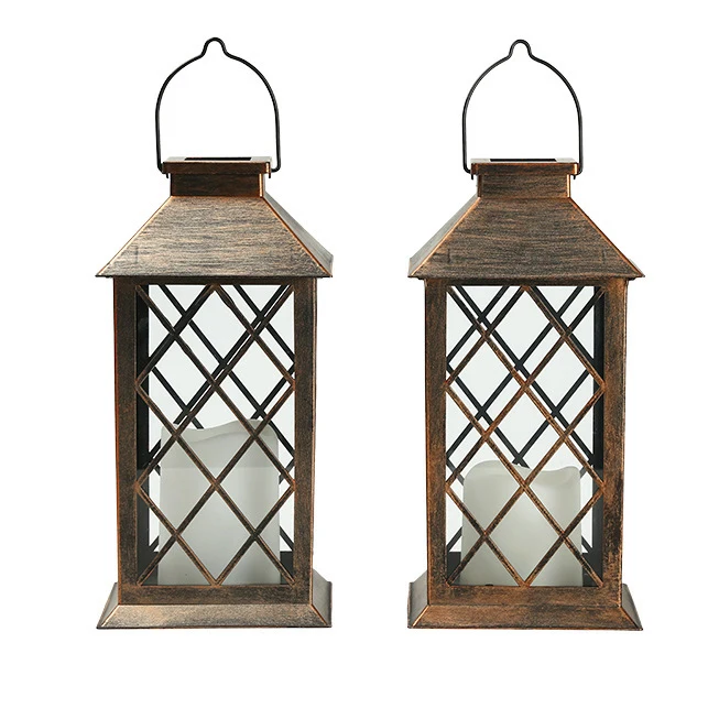 Solar energy creative garden decoration candle lamp LED plastic palace lamp