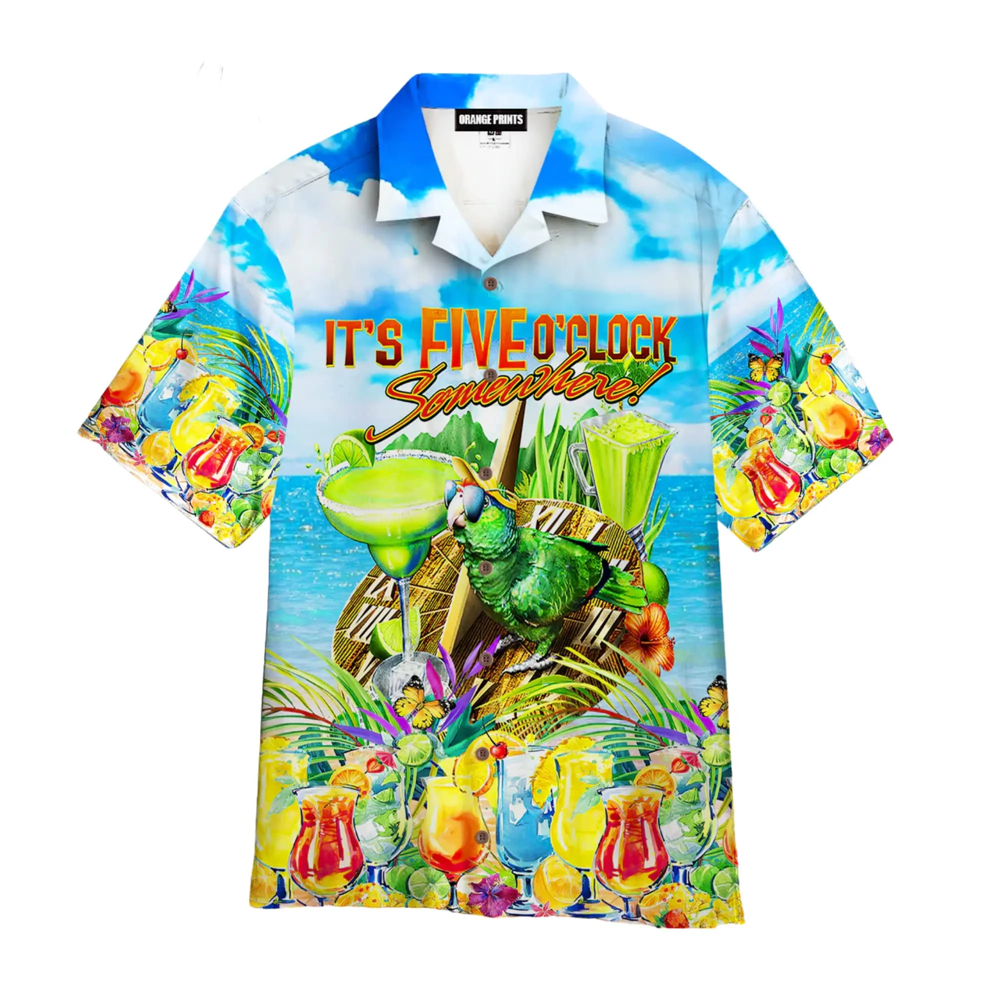 Personalized Parrot Design Hawaiian Shirt Wholesale Soft And Comfortable Aloha Shirts Summer Casual Short-Sleeved Clothing
