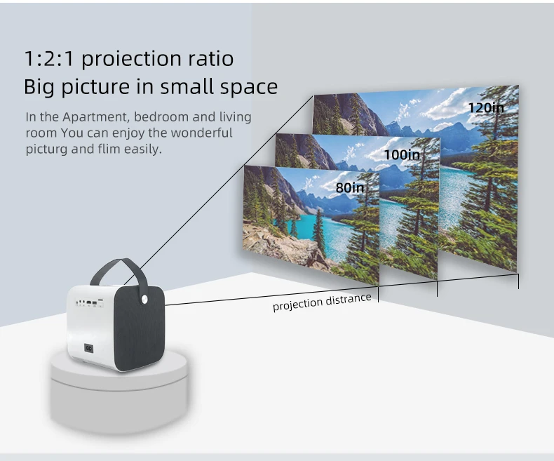  4K Android умный кубический Wi-Fi проектор Светодиодная лампа 1080P беспроводной портативный интеллектуальный мультимедийный для домашнего кинотеатра на открытом