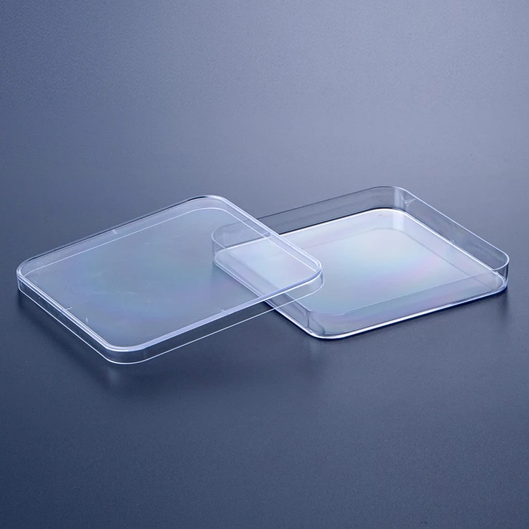 Lab Use Square Plastic Culture Dish Sterile Disposable Petri Dish