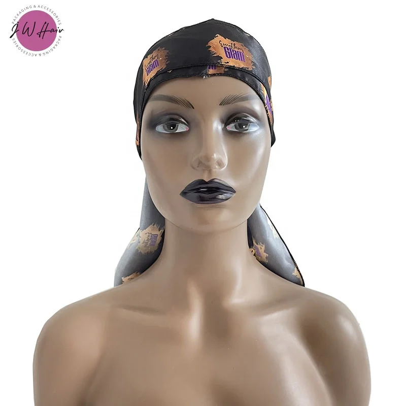 Wholesale Luxury Designs Satin Durags With Customized LOGO Silk Durag For Men
