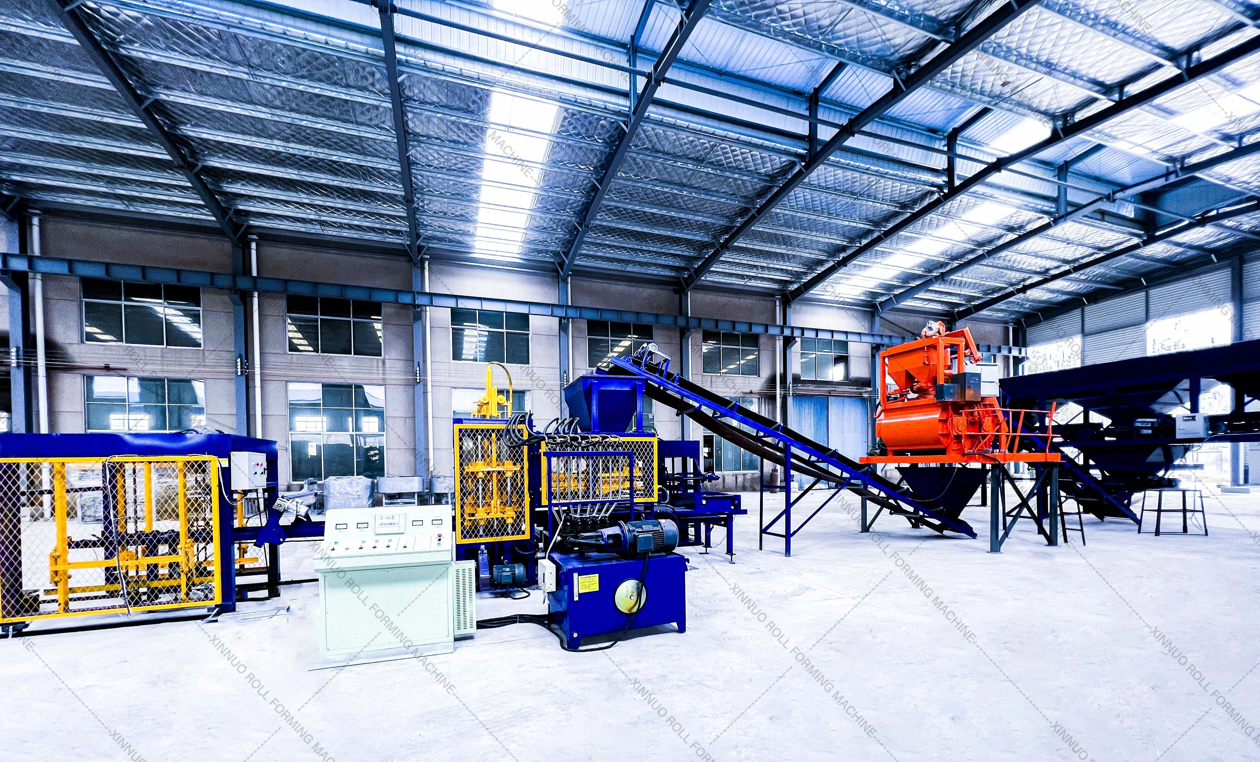 QT4-25 Hollow Cement fly ash Block bricks Making machinery Cement Laying Block Concrete Brick Making Machine Production Line