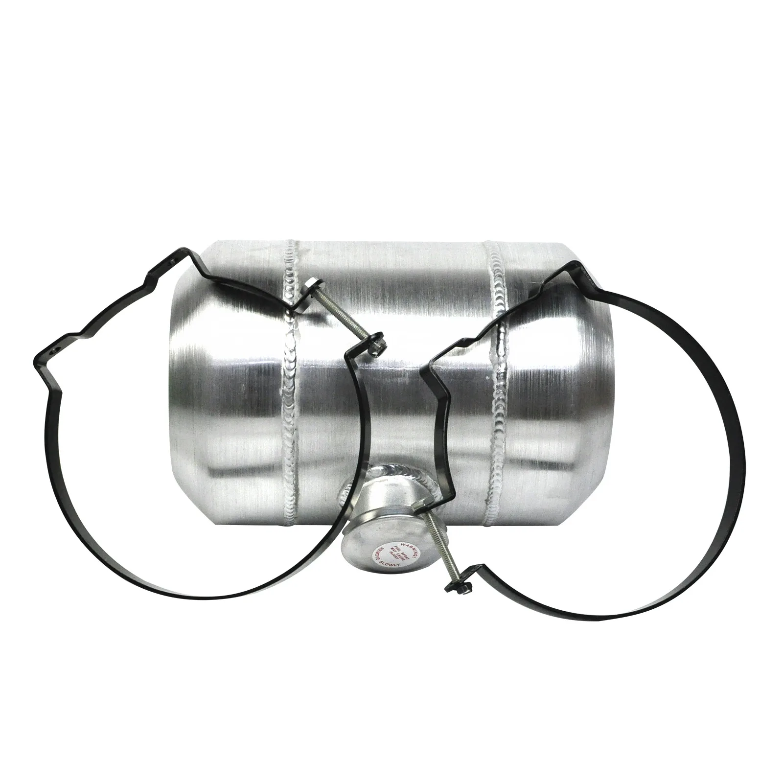 Aluminum Gas Tank 2.5 Gallons 8x12' Round End Filler Spun - 2.5 Gallons - Dune Buggy - 3/8 NPT Outlet, Center Fill, Fits All Of