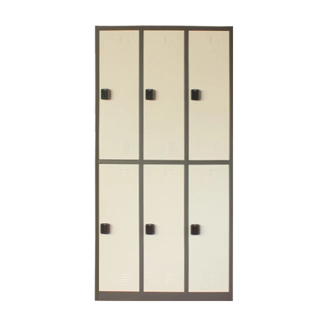 Dressing Room Six Compartment Clothing Storage Steel Security Code Gym Lockers