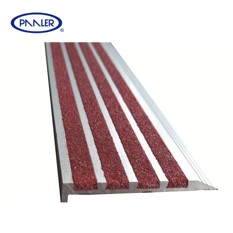 Factory Wholesale Anti Slip Emery Metal Stair Parts Edging Strip Stair Nose Aluminum Stair Nosing For Step Safety