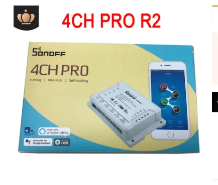 Универсальные модули автоматизации умного дома SONOFF 4CH Pro R2, Wi-Fi, дистанционное управление, выключатель питания RF 433 МГц, многоканальный
