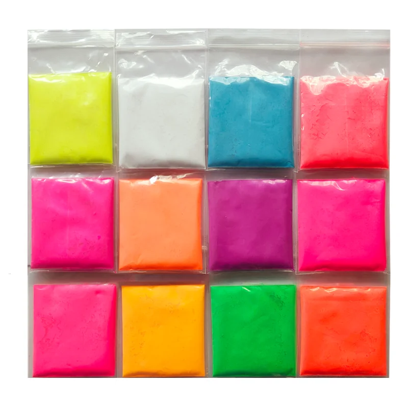 10G each bag  Fluorescent powder phosphors fluorescent neon pigment used for ink and paint epoxy resin pigment neon powder
