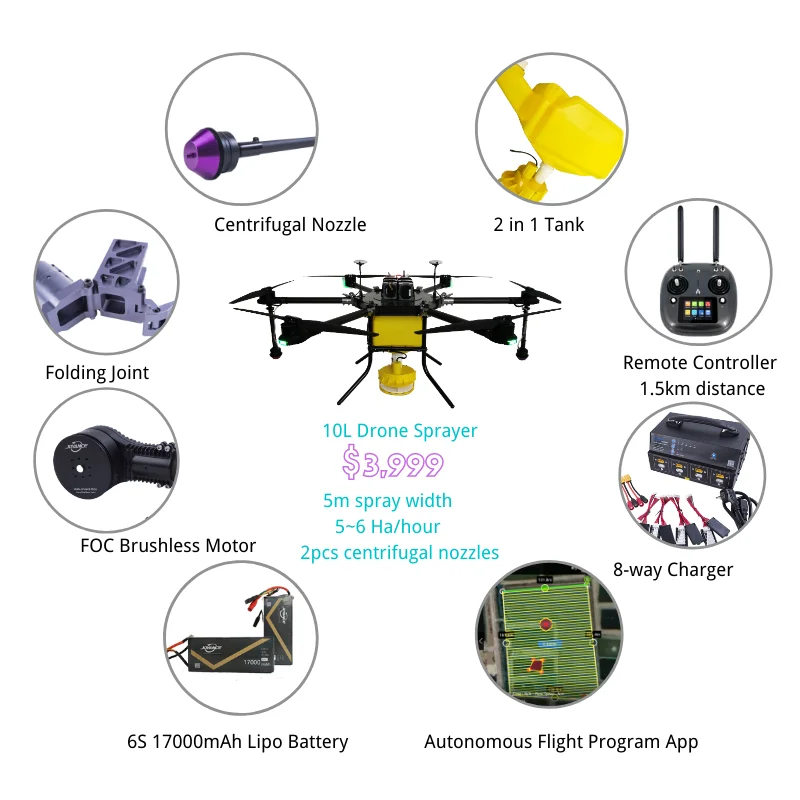 Joyance Agriculture Drone 10l 15l 20l Crop Sprayer Uav Farm Fumigation For Farming Agricultural Drones With