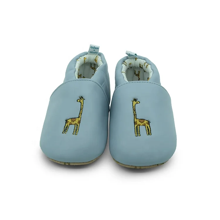 
Manufacturer Soft Newborn Girl Crib Animal Embroidery Real Leather Baby Casual Shoes 