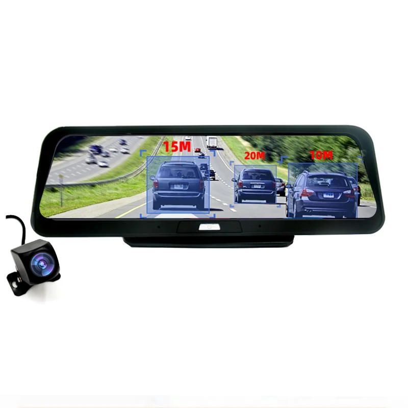 4G Android Даш Cam Автомобильная приборная панель 10 дюймов Автомобильный видеорегистратор для автомобиля зеркало заднего вида, Wi-Fi, видеозаписывающее устройство с поддержкой HD GPS навигации Регистратор