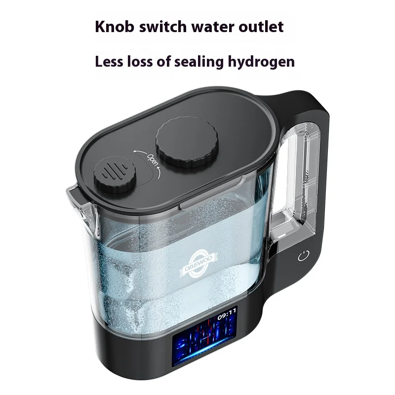 2L Hydrogen Water Pitcher Maker utilizing SPE and PEM technology, equipped with high-frequency hydrogen-rich kettle