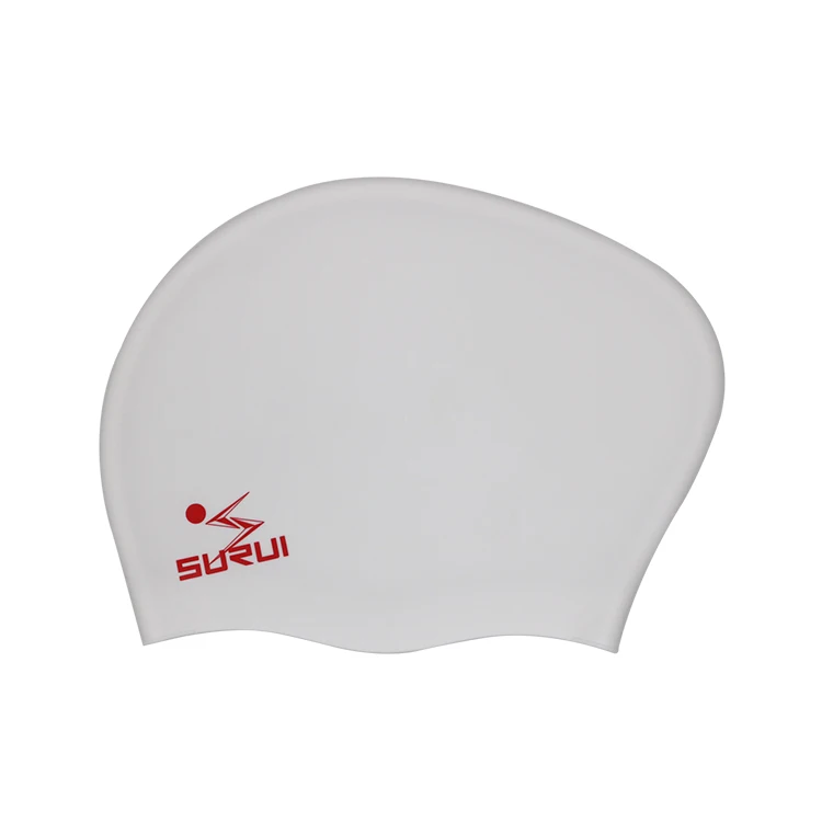 
Waterproof Ear Protection Ladies Long Hair Silicone Swimming Cap 