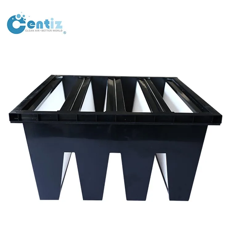
High efficiency/ultra high efficiency V/W type air filter v bank hepa filter 