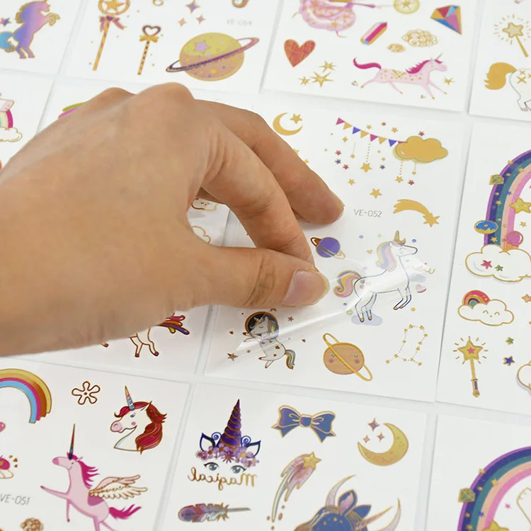 Custom Cute Cartoon Temporary Tattoo Stickers Body Face Set Sticker Tattoo For Kid