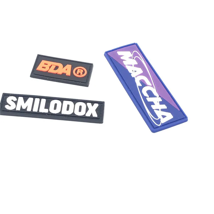 Hot sale definition logo rubber badge silicone patch, rubber band hanging tag, rubber patch label
