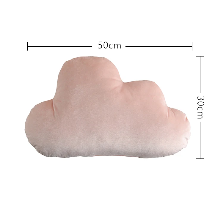 Hot Sale Cute Design Filling 100% Cotton Dutch Velvet Cloud Shape throw  pillow Kids Cushion Pillow