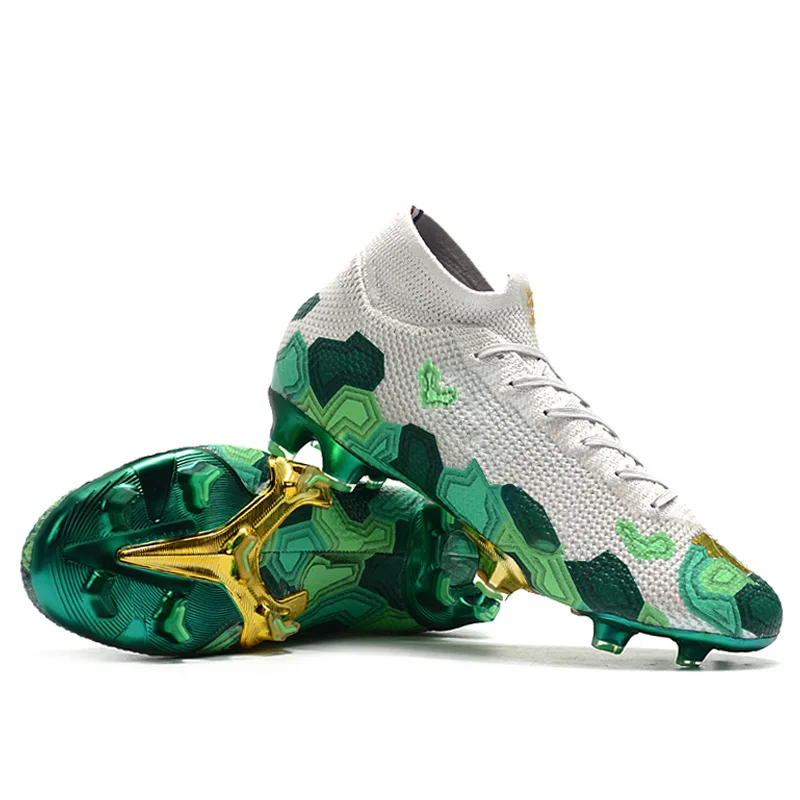 High Ankle Soccer Shoes Most Popular Design Training Football Quality Turf Cleats Low MOQ OEM