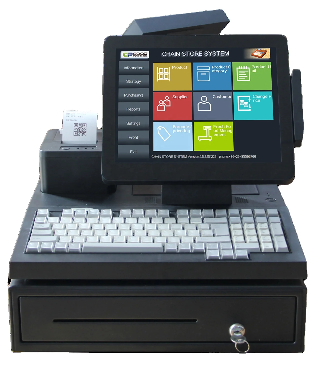 Metal & ABS Plastic Cash Drawer  for POS Terminal with RJ11 Interface Port Support Check Entry POS system Free Software