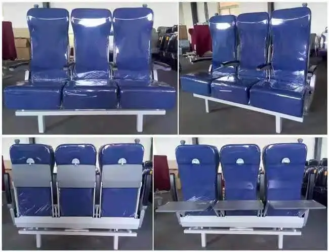 Economic class railway train seats / triple