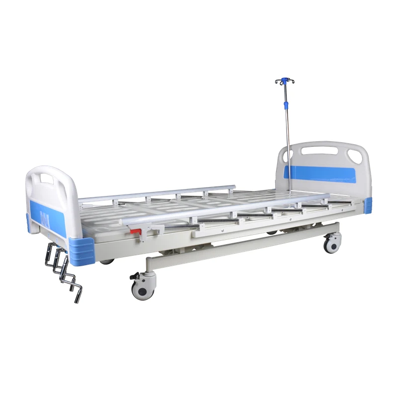 Popular  Manual Mechanical Cranks shaft Patient Care Medical Equipment Three Functions Hospital Bed