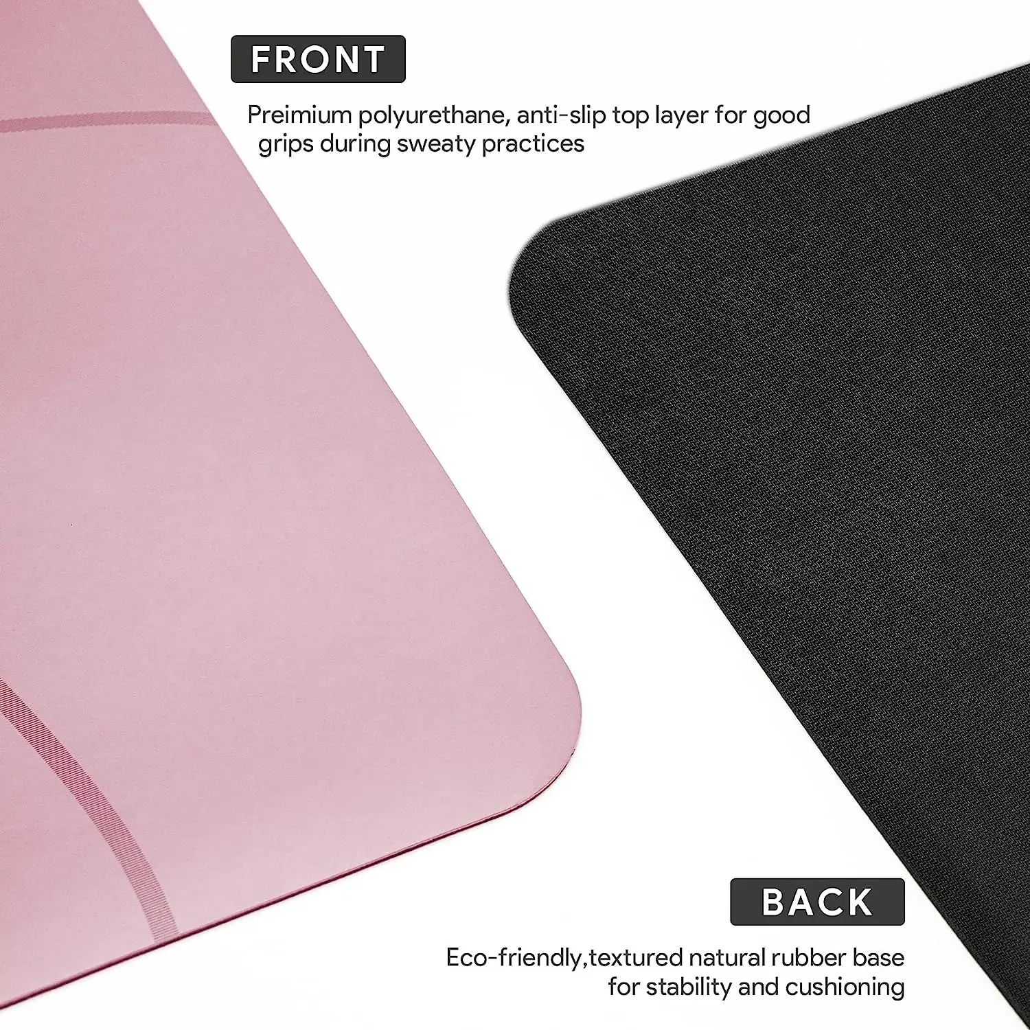 Custom advanced 4mm thick eco-friendly sports fitness home workout anti slip tear pink large yoga mat rank