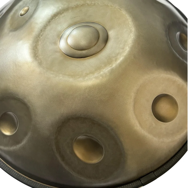 Raysen Master Series Bottom Handpan 12+4 notes D kurd with free bag 440 HZ Stainless Steel Retro silver Handpan