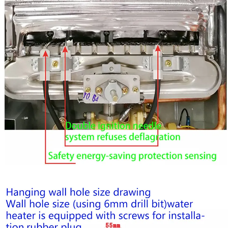 Gas Water Heater 6L 8L 10L 12L 14L 16L 20L 24L Natural Boiler Instant Gaz Propane Tankless Lpg Geyser gas power parts wholesale