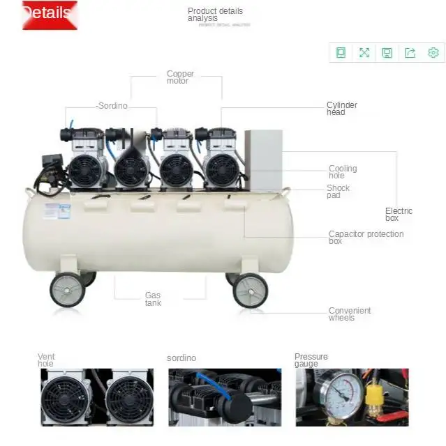 30 220v 50/60hz High Pressure Electric Rotary Screw Air Compressor Type