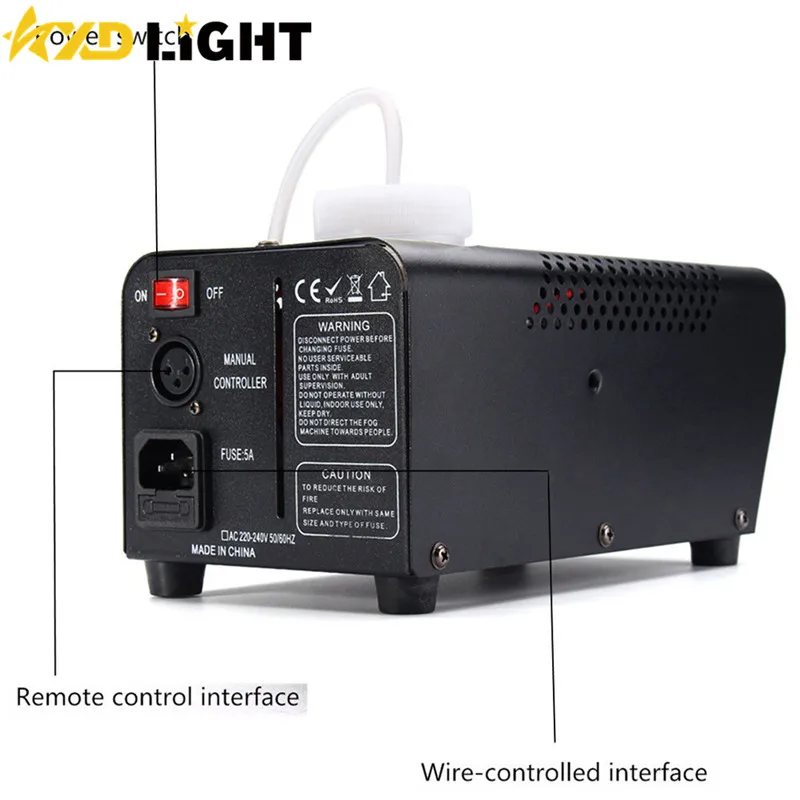 600W DJ Stage Equipment LED Fog Machine Remote Mini Smoke Fog Machine Fog Maker Projector for Party Show Event