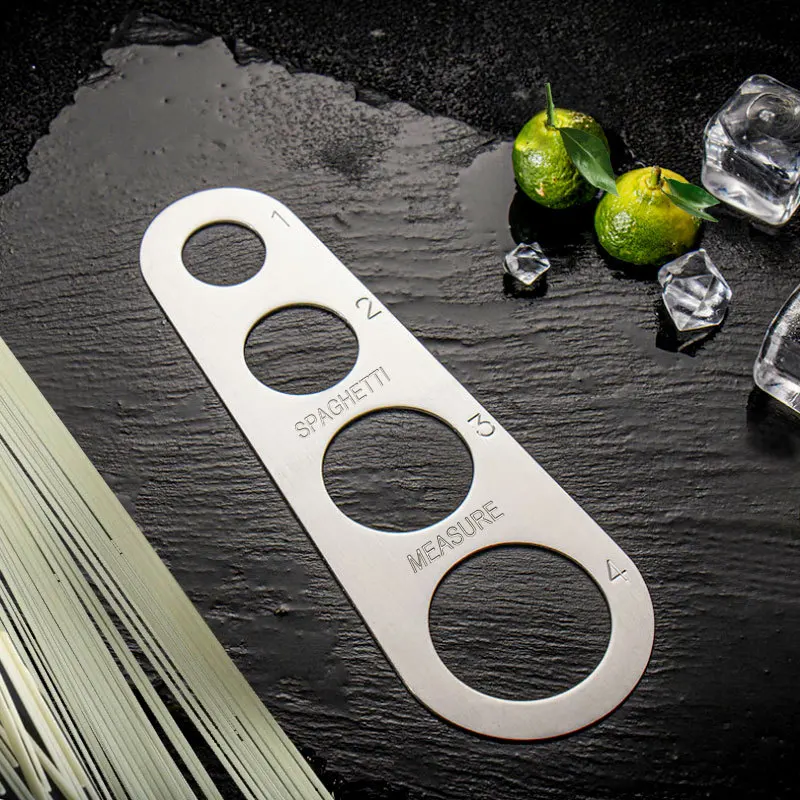4 Serving Portion Stainless Steel Spaghetti Measure Cooking Tool Pasta Ruler Kitchen Pasta Measuring Tool