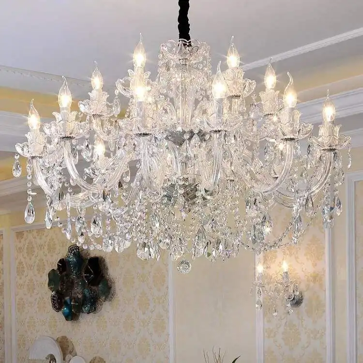 View larger image Add to Compare  Share Luxury Modern Gold glass K9 Crystal Chandelier indoor Living Room