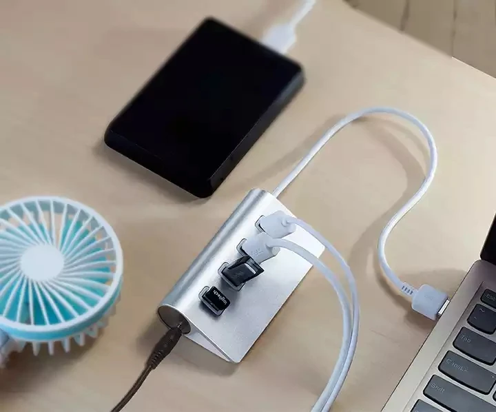 5 in1 4 порта USB 3 0 концентратор высокой скорости Гбит/с PD мм аудиоразъем драйвер-Бесплатная DC 5V