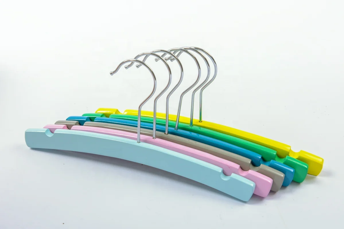 Wooden Kids Flat Hanger Baby Colorful Hanger with Decoration Iron Single Customized Wood Other Home Storage & Organization Straw