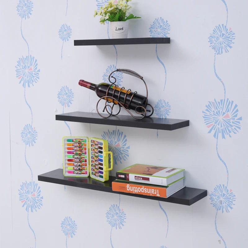 Factory Outlet High Quality Floating Shelves Metal Shelves Fixed Racks Wooden Wall Mounted Shelves