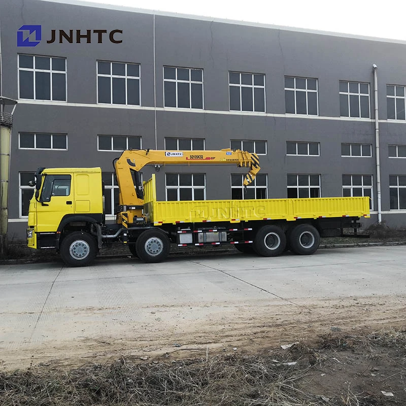 2023 Factory On Sale Sinotruk Howo 8x4 371hp Cargo Mounted With Hydraulic Straight Boom Crane Truck