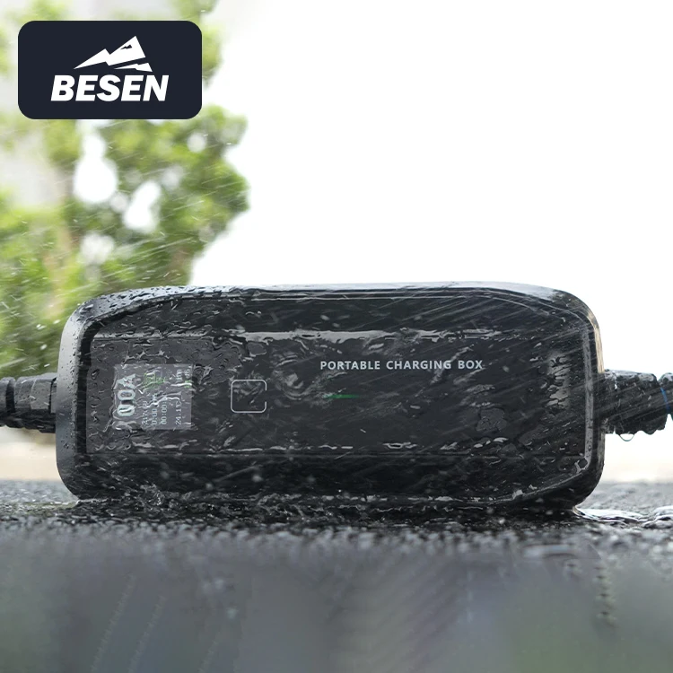 BESEN Best Price 10A 16A Electric Car Charger 5 Meters Cable Type 2 Schuko Plug On the Go Portable EV Charger