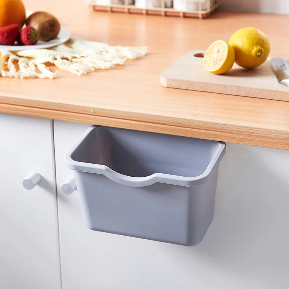 Kitchen Cabinet Door Hanging Trash Can Convenient Kitchen Waste Garbage Container Simple plastic fruits and vegetables Storage