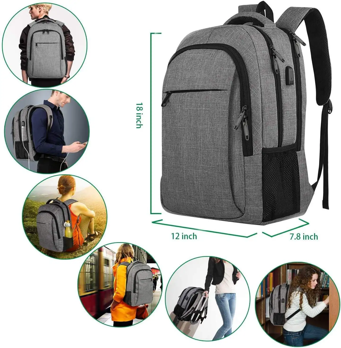 Free Sample Trolly Backpack Bag Computer Locking Computer Backpack 17 Leather Sleeve Case Laptop Bag With Stand And Mouse