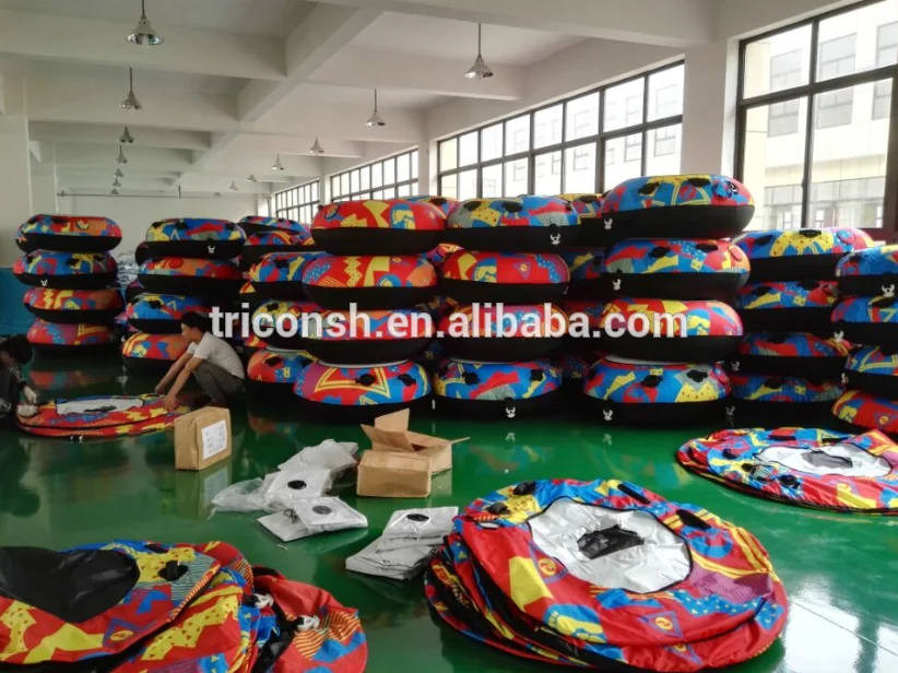 High End Fashion Durable 3 Person Rigid Nylon Cover Inflatable Water Towable Tube For Water Park