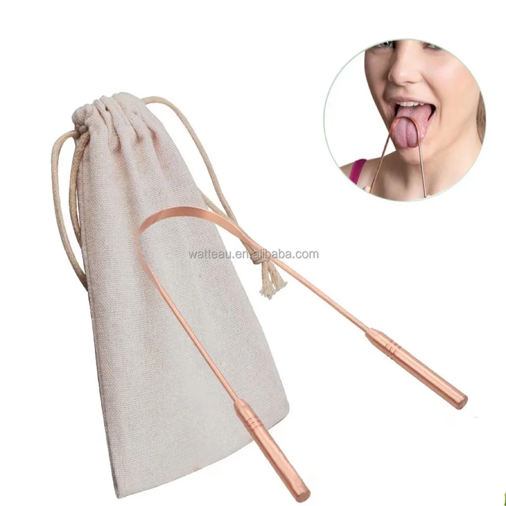 Custom  Ayurveda copper tongue scraper Ayurvedic tongue cleaner copper For Adults & Kids