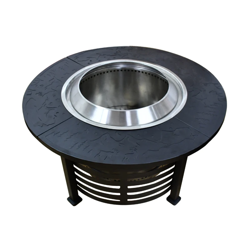 Contemporary Popular Stainless Outdoor Bonfire Firewood Surround Smokeless Fire Pit Table