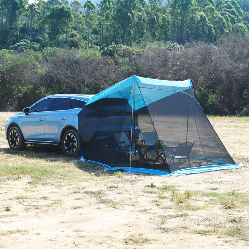 Rear tent outdoor camping sunshade anti mosquitosuvCar camping tent trunk car rear canopy