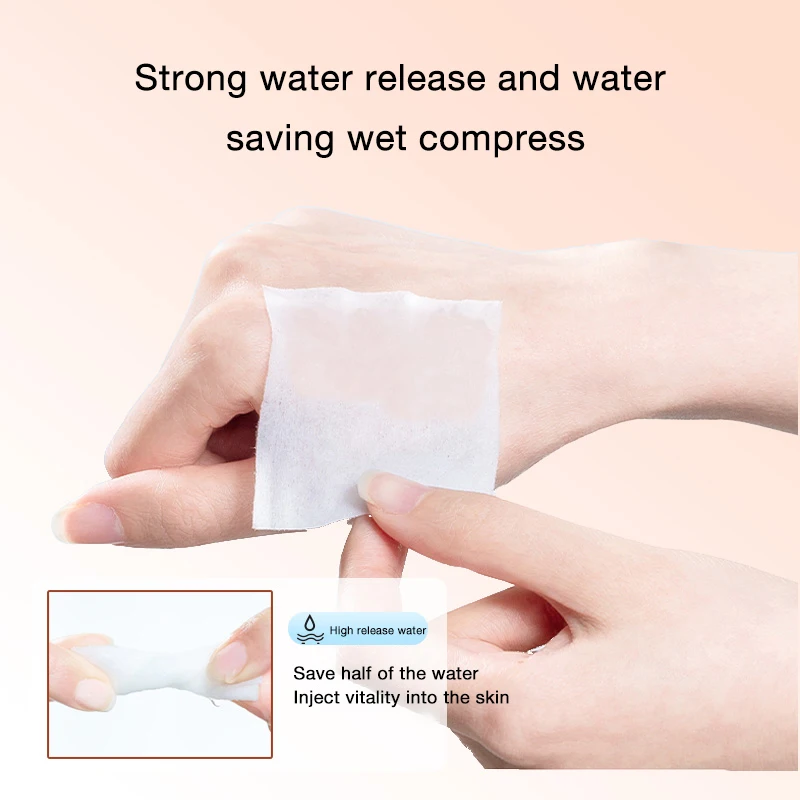 Environmental Friendly Disposable Round Two Way Facial Cleaning OEM Square Lint Free Nail Make-up Removal Cotton Pads for Tone